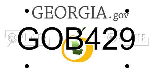GOB429 Georgia License Plate