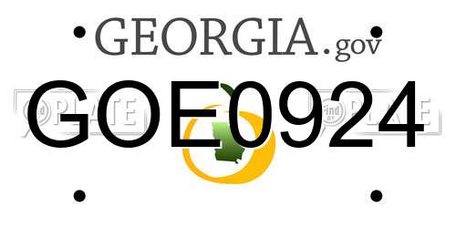 GOE0924 Georgia License Plate