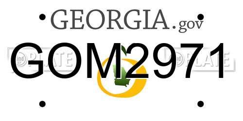 GOM2971 Georgia License Plate