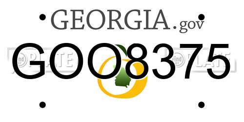 GOO8375 Georgia License Plate