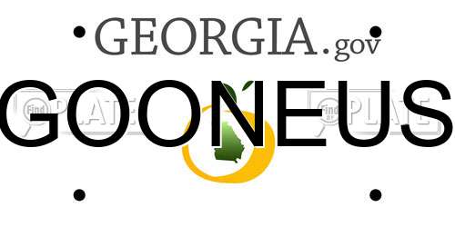 GOONEUS Georgia License Plate