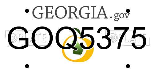 GOQ5375 Georgia License Plate
