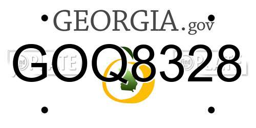 GOQ8328 Georgia License Plate