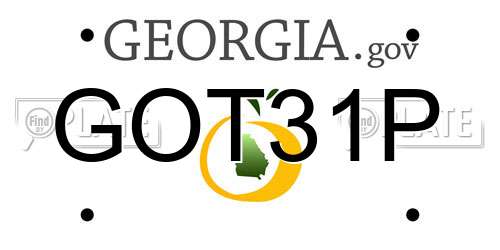 GOT31P Georgia License Plate