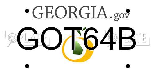 GOT64B Georgia License Plate