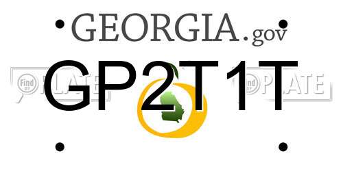 GP2T1T Georgia License Plate