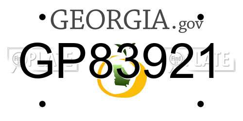 GP83921 Georgia License Plate