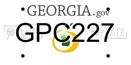 GPC227 Georgia License Plate