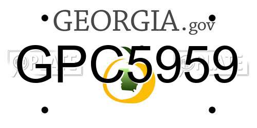 GPC5959 Georgia License Plate