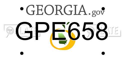 GPE658 Georgia License Plate