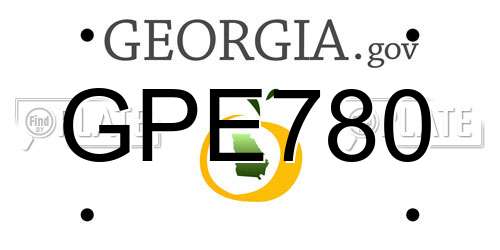 GPE780 Georgia License Plate