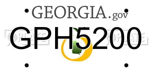 GPH5200 Georgia License Plate