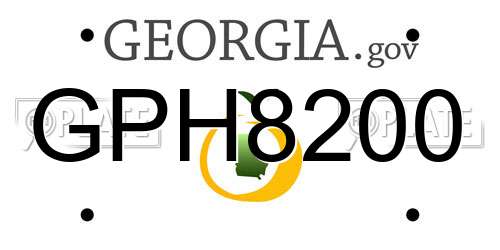 GPH8200 Georgia License Plate