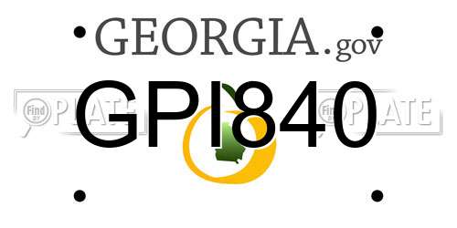 GPI840 Georgia License Plate