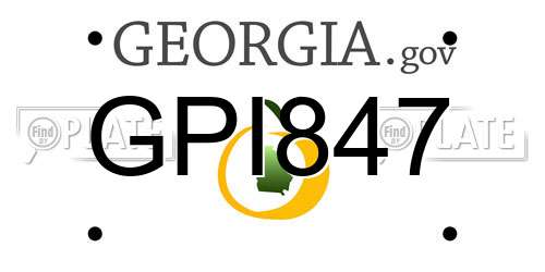 GPI847 Georgia License Plate