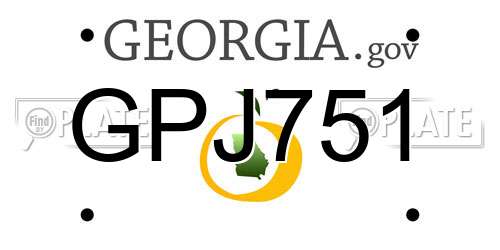 GPJ751 Georgia License Plate