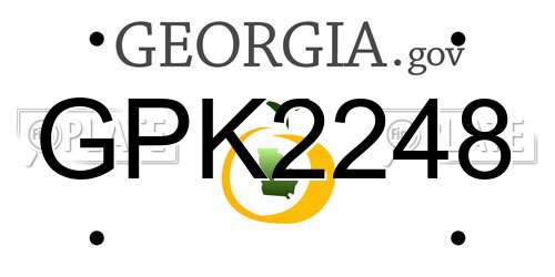 GPK2248 Georgia License Plate