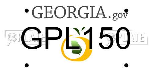 GPL150 Georgia License Plate