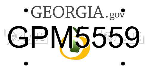 GPM5559 Georgia License Plate