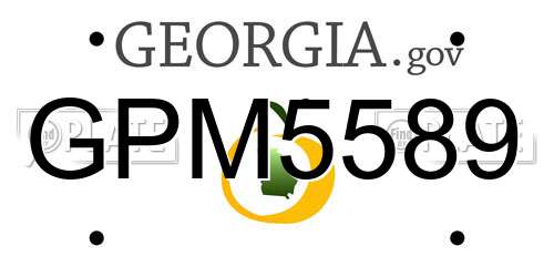 GPM5589 Georgia License Plate