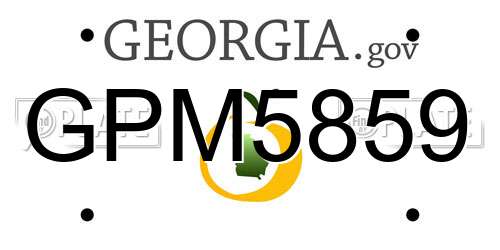GPM5859 Georgia License Plate