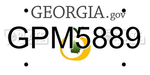 GPM5889 Georgia License Plate