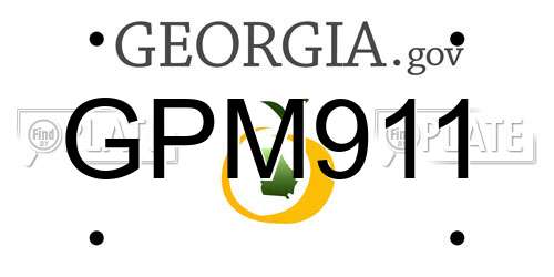 GPM911 Georgia License Plate