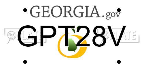 GPT28V Georgia License Plate