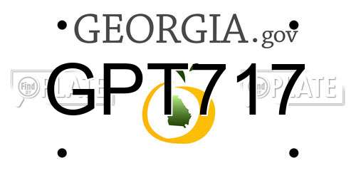 GPT717 Georgia License Plate
