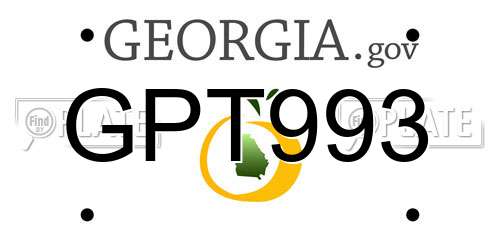 GPT993 Georgia License Plate