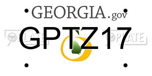 GPTZ17 Georgia License Plate