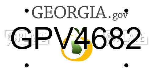 GPV4682 Georgia License Plate