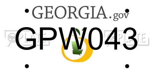 GPW043 Georgia License Plate