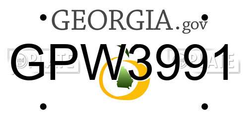 GPW3991 Georgia License Plate