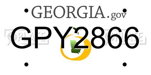 GPY2866 Georgia License Plate