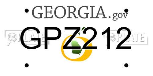 GPZ212 Georgia License Plate