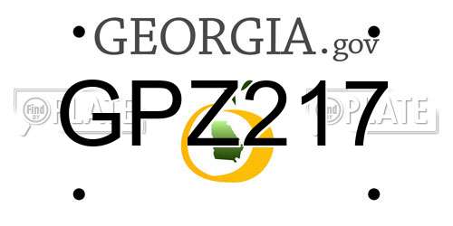 GPZ217 Georgia License Plate