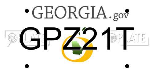 GPZ21T Georgia License Plate