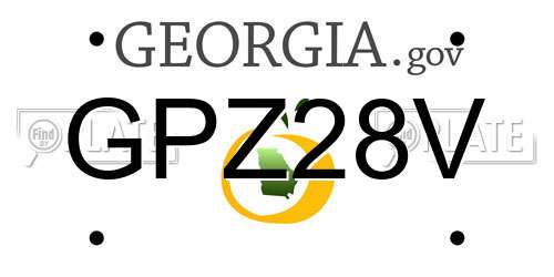 GPZ28V Georgia License Plate