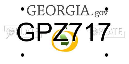 GPZ717 Georgia License Plate