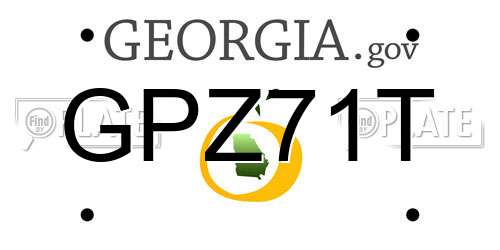 GPZ71T Georgia License Plate