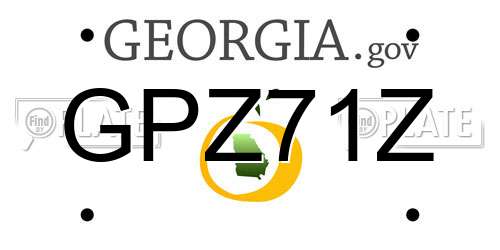 GPZ71Z Georgia License Plate