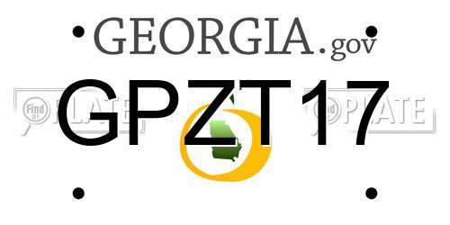 GPZT17 Georgia License Plate
