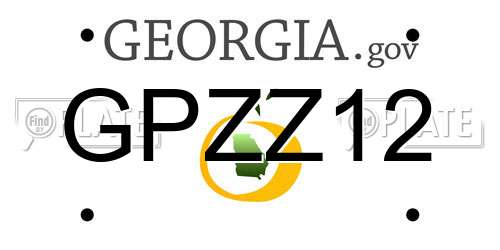 GPZZ12 Georgia License Plate