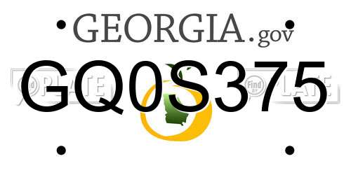 GQ0S375 Georgia License Plate