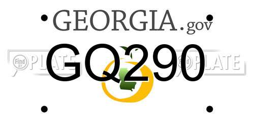 GQ290 Georgia License Plate