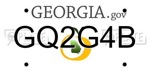 GQ2G4B Georgia License Plate