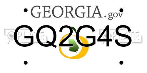 GQ2G4S Georgia License Plate