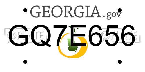 GQ7E656 Georgia License Plate