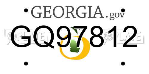 GQ97812 Georgia License Plate